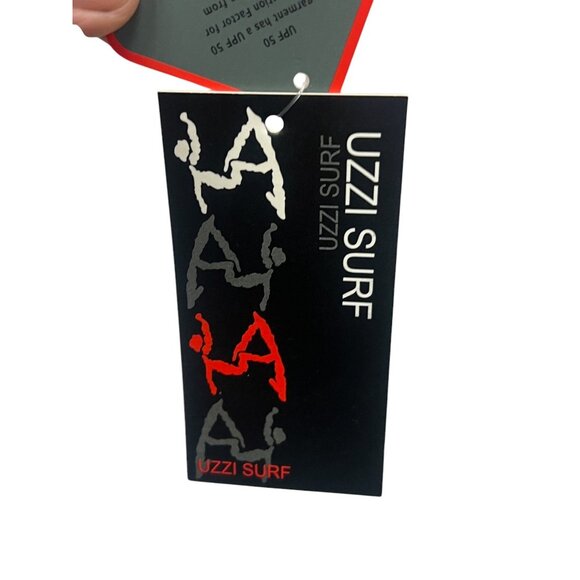 Uzzi Active Wear Men's Long Sleeve Rashguard Swim Tee UPF 50+ Sz L Stretch Bea - Picture 3 of 8